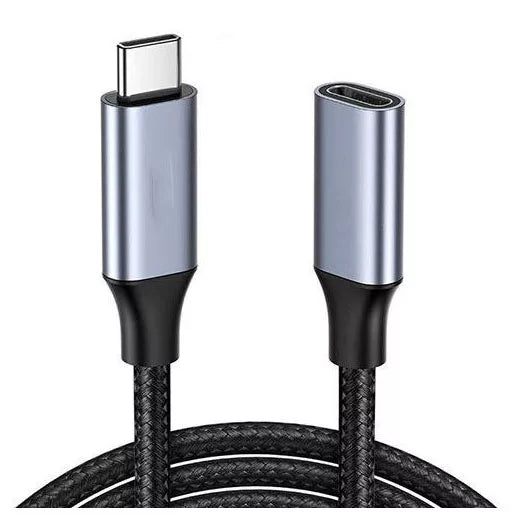 Fast Charge Nylon Braided USB-C Male To Female PD Extension Cable