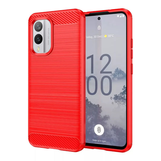 Nokia X30 5G Matte Shockproof TPU Gel Case With Carbon Fibre Effect