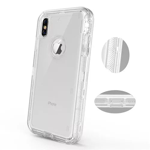 iPhone Heavy Duty Transparent Rugged Shockproof Defender Case