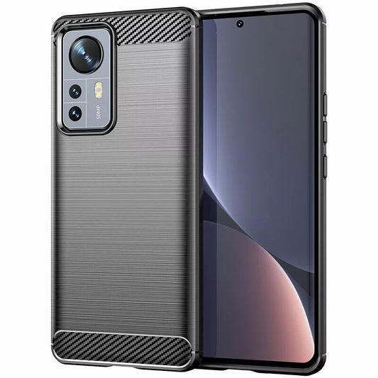 Xiaomi 12 Matte TPU Gel Case With Carbon Fibre Effect