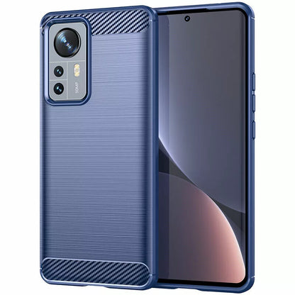 Xiaomi 12 Matte TPU Gel Case With Carbon Fibre Effect