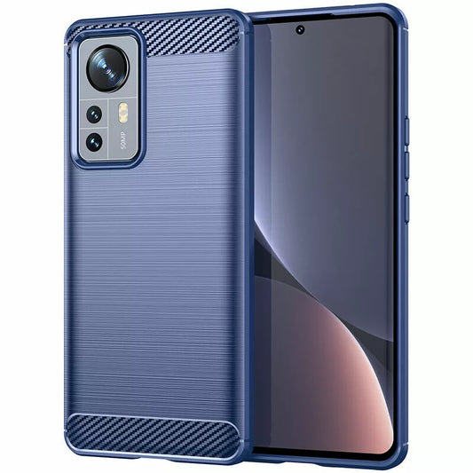 Xiaomi 12 Pro Matte TPU Gel Case With Carbon Fibre Effect