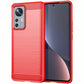 Xiaomi 12 Pro Matte TPU Gel Case With Carbon Fibre Effect