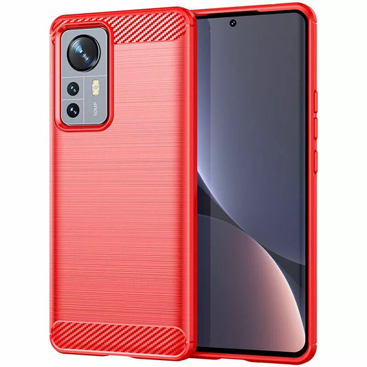 Xiaomi 12 Pro Matte TPU Gel Case With Carbon Fibre Effect