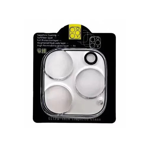 iPhone 16 Pro & 16 Pro Max 3D Camera Lens & Surround Clear Tempered Glass Protector