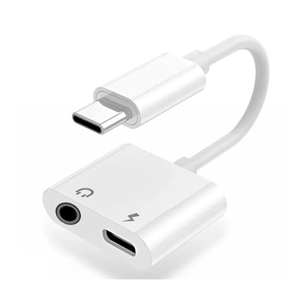 Headphone Adapter & Charging Cable For USB-C to 3.5mm