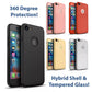 iPhone 6 / 6S 360º Ultra Thin Hard Hybrid Case Tempered Glass