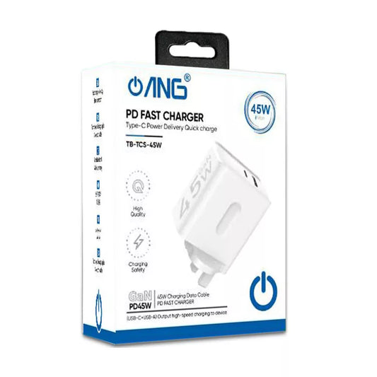 45W Twin Port Type-C & USB PD GaN Fast Charger