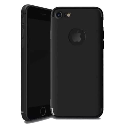 iPhone 6 / 6s Max Matte Black Cross Pattern TPU Gel Case