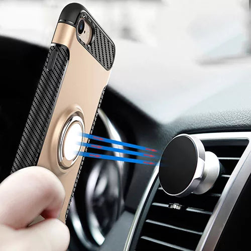 iPhone 6 Plus / 6s Plus / 7 Plus / 8 Plus Hybrid Dual-Layer Armor Case With Magnetic Ring Stand