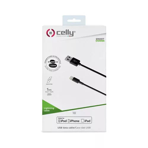 Celly MFI Certified 1 Metre Lightning Compact Cable