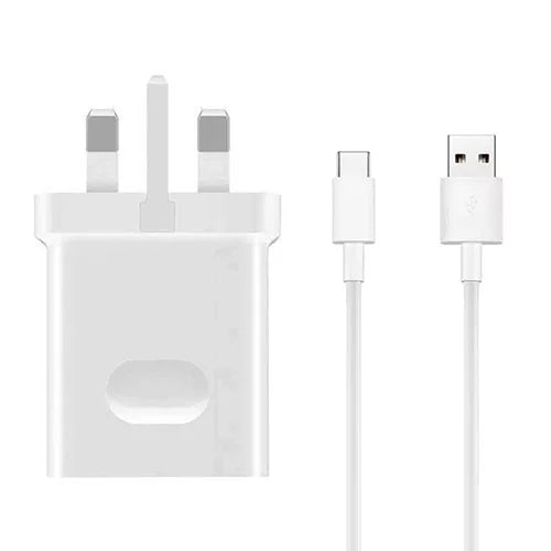 Genuine Huawei HW-059200BHQ UK 3 Pin 2A USB Quick Charge Mains Charger &amp; Type-C Cable