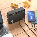 Hoco J94 75000mAh PD QC3.0 22.5W Digital Display Large Capacity Power Bank Charger - Black