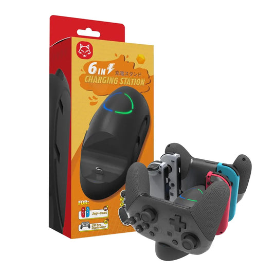 Nintendo Switch Joy Con Pro Controller 6in1 Charging Station
