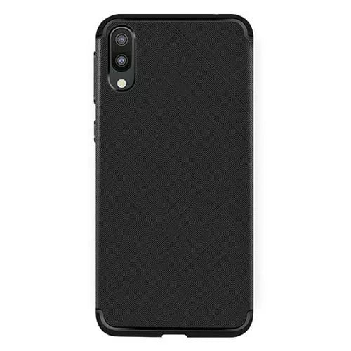 Samsung Galaxy A50 Matte Black Cross Pattern TPU Gel Case
