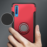 Samsung Galaxy A50 Hybrid Dual-Layer Armor Case With Magnetic Ring Stand