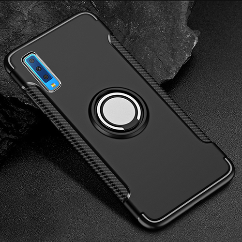 Samsung Galaxy A50 Hybrid Dual-Layer Armor Case With Magnetic Ring Stand
