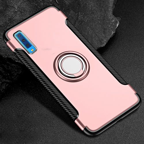 Samsung Galaxy A50 Hybrid Dual-Layer Armor Case With Magnetic Ring Stand