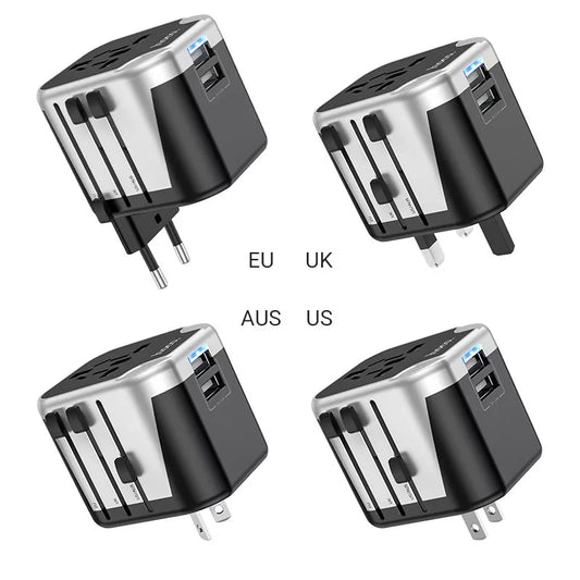 Hoco Travel Adapter Companion USB + Socket Converter Plug