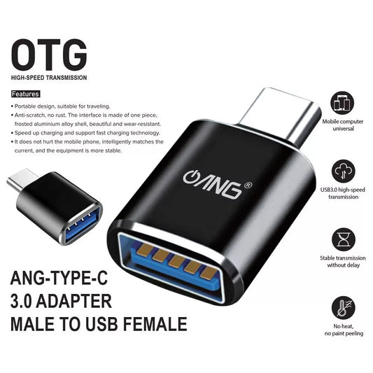 ANG Type-C USB 3.0 On The Go OTG USB Adapter Female