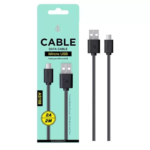 Micro USB 2A 2 Metre Charge / Data Sync Cable - Retail Packed