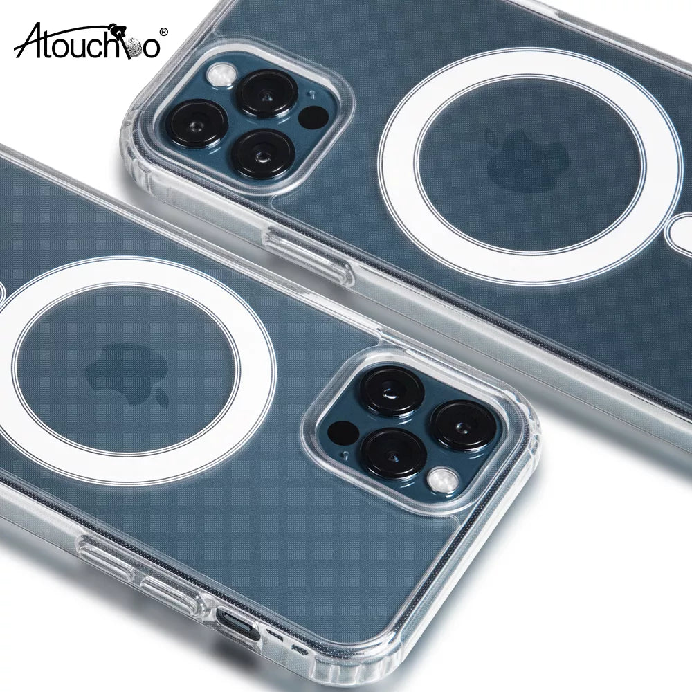 Atouchbo Genuine Anti-Shock Shockproof Magnetic Charging TPU Gel Case - iPhone 12