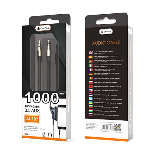 High Quality 3.5mm to 3.5mm 1 Metre Audio Aux Cable - AU107