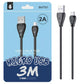 2A 3 Metre Micro USB Charge / Data Sync Cable – Retail Packed