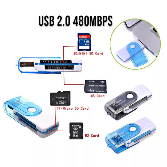 All In One USB 2.0 Memory Card Reader