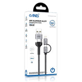 ANG 4in1 Nylon Braided USB-C 1M PD 100W USB Fast Charge / Sync Cable