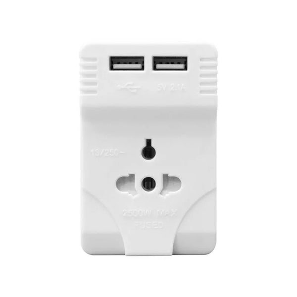 Daewoo UK Visitor Travel Adapter With 2 USB Ports