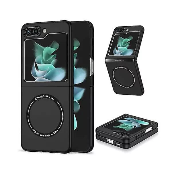 For Samsung Galaxy Z Flip5 Two Piece Soft Feel Magnetic Charging Protective Shell Case