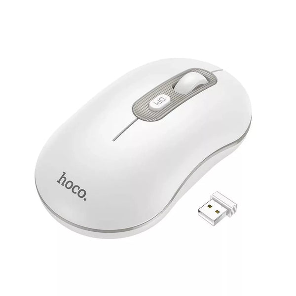 Hoco Wireless Business Mouse With Scroll Wheel 2.4 GHz  – White