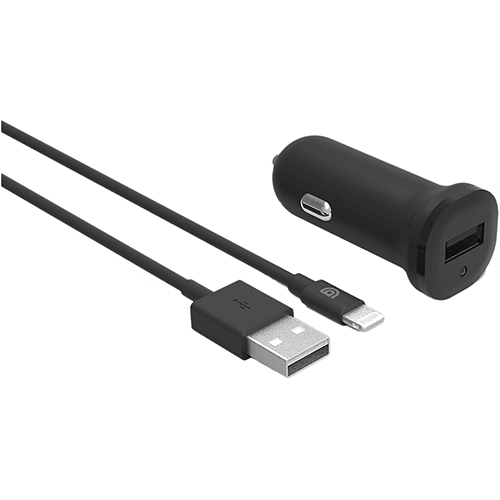 Griffin 2.4 Amp Car Charger With USB-A To Lightning Cable MFI Approved