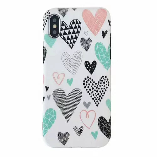 iPhone Heart Design Soft Feel Fashion TPU Case