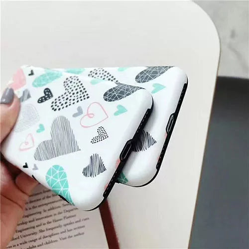 iPhone Heart Design Soft Feel Fashion TPU Case