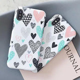 iPhone Heart Design Soft Feel Fashion TPU Case