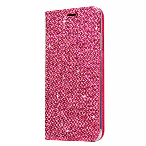 Huawei P Smart Slim Fitting Glitter Wallet Case With Magnetic Closing