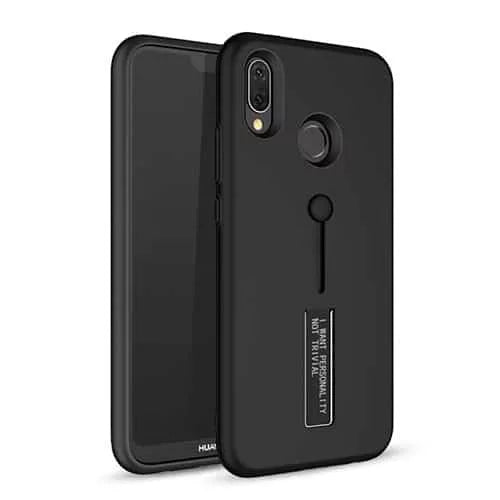 Huawei P Smart 2019 Dual-Layer Shockproof Finger Strap Stand Case