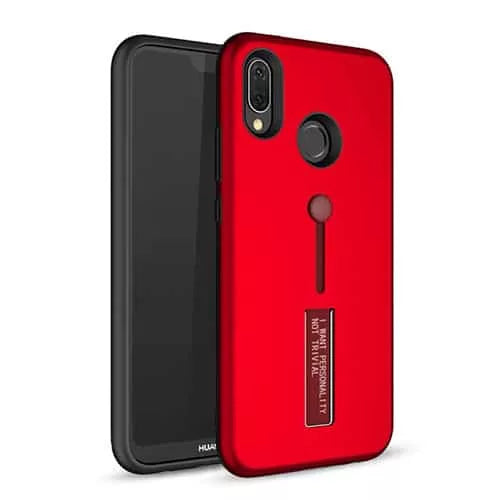 Huawei P Smart 2019 Dual-Layer Shockproof Finger Strap Stand Case