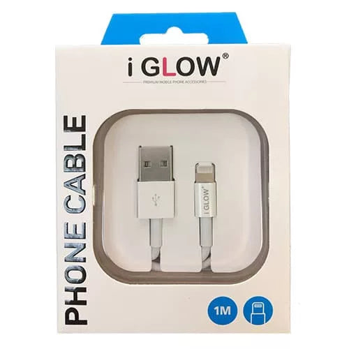 iGlow High Quality Lightning USB Data Cable - Retail Packed