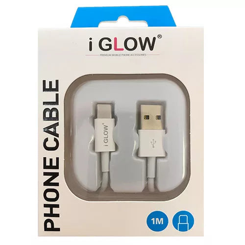 iGlow High Quality Type C USB Data Cable - Retail Packed