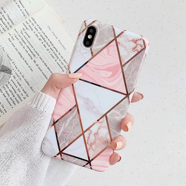 iPhone SE 2020 / 7 / 8 IMD Marble Effect Soft TPU Back Case / Cover