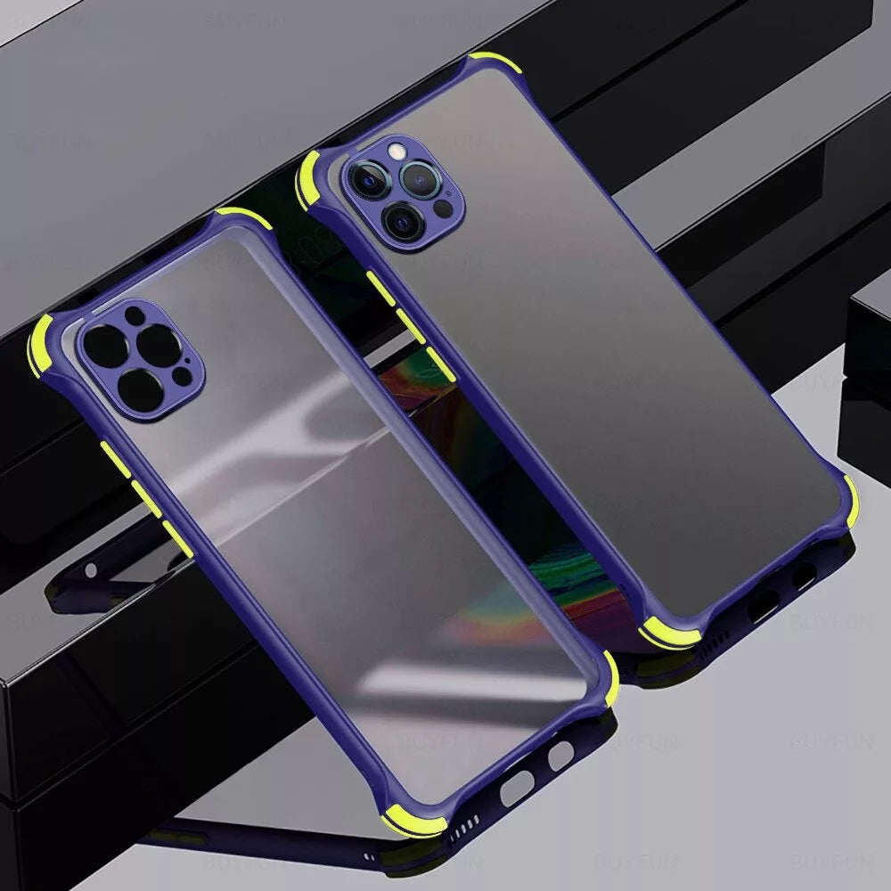 Corner Shockproof Absorbant Matte Finish Raised Camera Area Cover For iPhone 13 Series