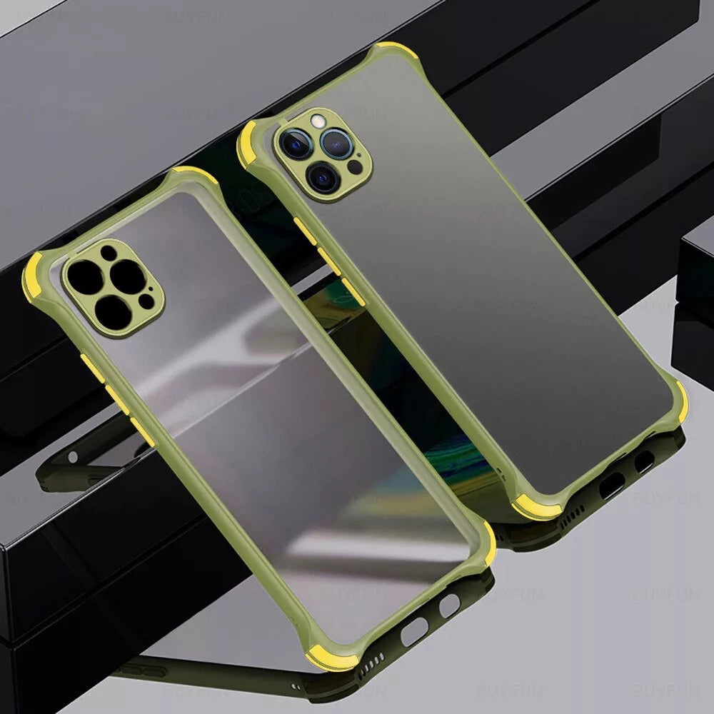 Corner Shockproof Absorbant Matte Finish Raised Camera Area Cover For iPhone 13 Series