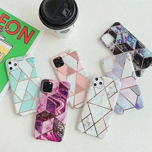 iPhone 11 IMD Marble Effect Soft TPU Back Case / Cover