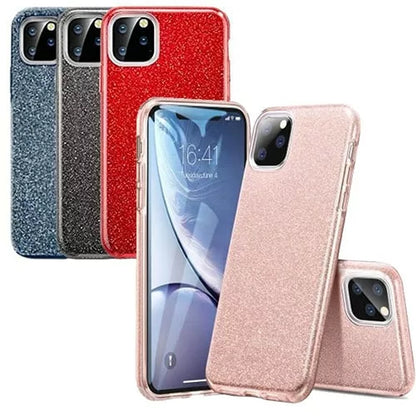 iPhone 11 Dual-Layer Glitter Protective TPU Gel Case