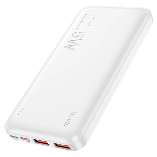 Hoco 10000mAh 22.5W Ultra-Thin Fast Charging Power Bank Charger - White