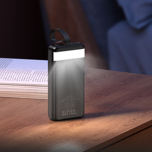 Hoco J123B 30000mAh PD QC3.0 22.5W Large Capacity Power Bank Charger Fast Charging - Black