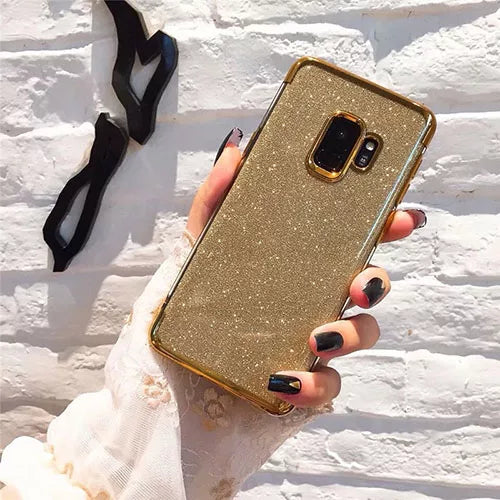Samsung Galaxy J6 2018 Ultra Thin Clear Gel With Chrome Glitter Effect
